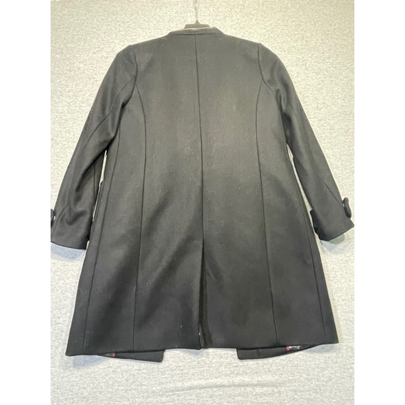 Women's J.Crew Black Wool Coat Size 2 - Picture 6 of 6